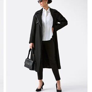 MARCIANO Slim / Cigarette Ankle Olivia Pants with Side Zipper in Black, Size 6